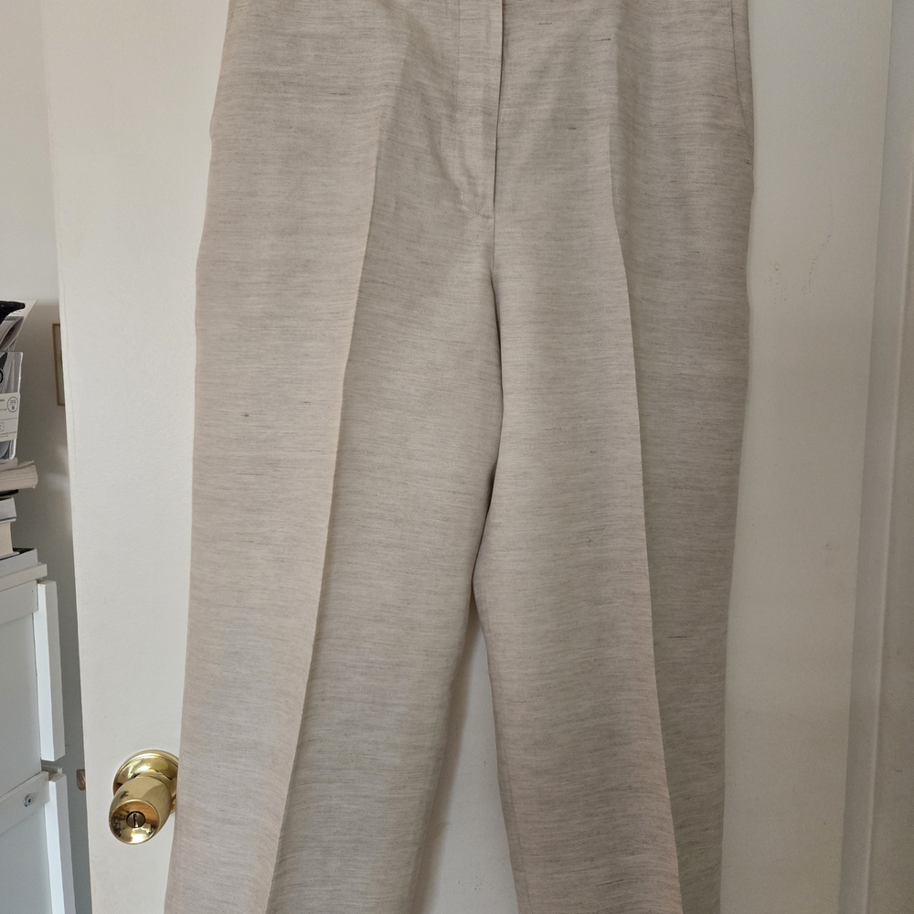 Aritzia Cream Straight Leg Pants